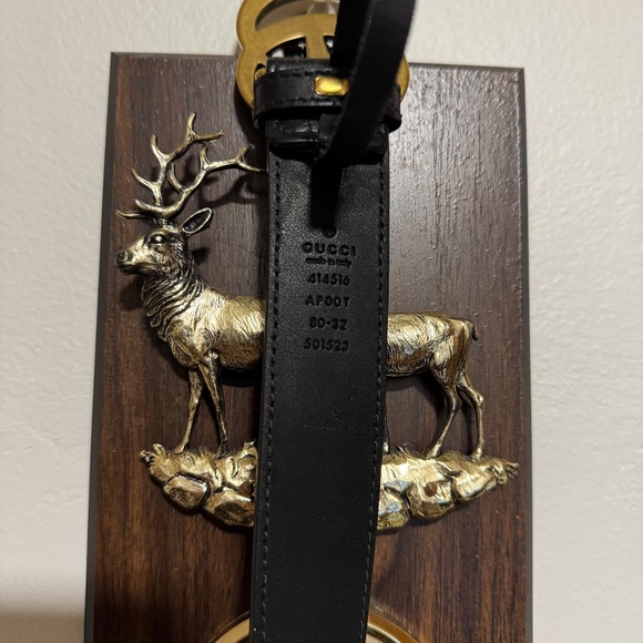 Gucci Double G Marmont leather belt 1 inch W 36 inch L - Picture 4 of 5